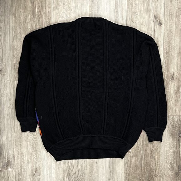 St Croix Knits Vintage 1980s Coogi Style Made in USA Large Sweater - Picture 3 of 6